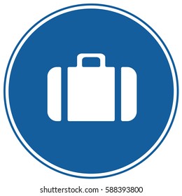 Baggage Sign Blue. Vector.