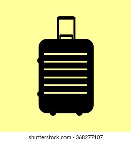 Baggage sign. Flat style icon vector illustration.