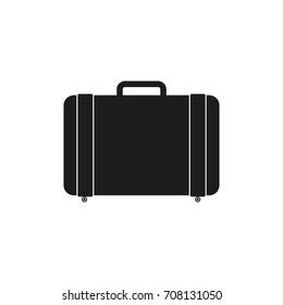 Baggage sign. Vector black icon on white background