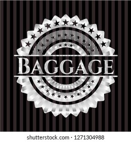 Baggage silvery emblem