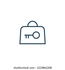 Baggage storage line icon