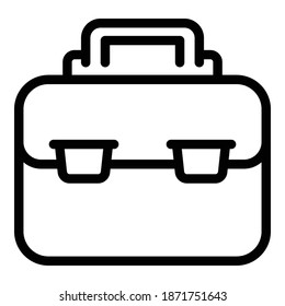 Baggage suitcase icon. Outline baggage suitcase vector icon for web design isolated on white background