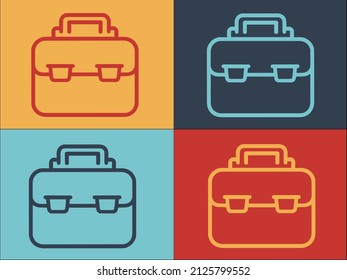 Baggage Suitcase Logo Template, Simple Flat Icon of travel,suitcase,baggage