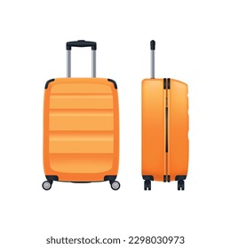 Gepäckkoffer - realistische Komposition mit transparentem Hintergrund und isoliertes Bild der Tasche, Vektorgrafik