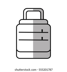 baggage suitcase travel line shadow vector illustration eps 10