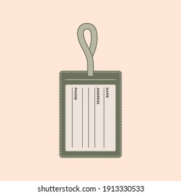 Baggage Tag, Name Tag, Vector Illustration Background
