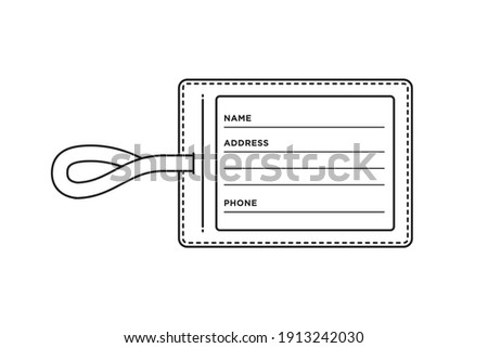 Baggage Tag, Name Tag, Vector Illustration Background
