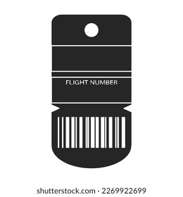 Baggage tag vector icon.Black vector icon isolated on white background baggage tag.