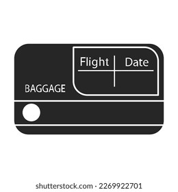 Baggage tag vector icon.Black vector icon isolated on white background baggage tag.