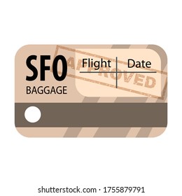 Baggage tag vector icon.Cartoon vector icon isolated on white background baggage tag.