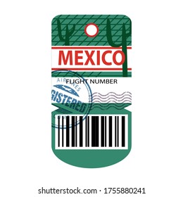 Baggage tag vector icon.Cartoon vector icon isolated on white background baggage tag.