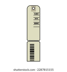 Baggage tag vector icon.Color vector icon isolated on white background baggage tag.