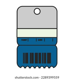 Baggage tag vector icon.Color vector icon isolated on white background baggage tag.