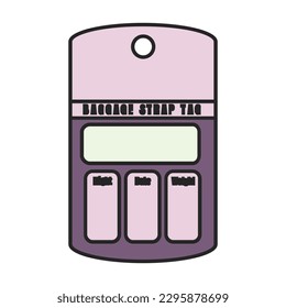 Baggage tag vector icon.Color vector icon isolated on white background baggage tag.