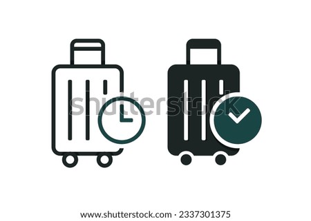 Baggage time icon. Illustration vector