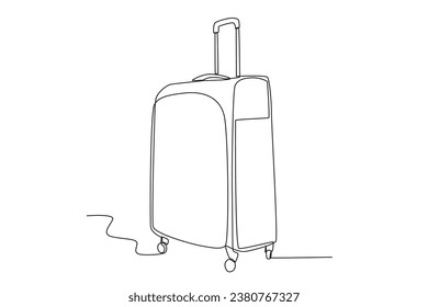 Baggage for travel. Baggage one-line drawing