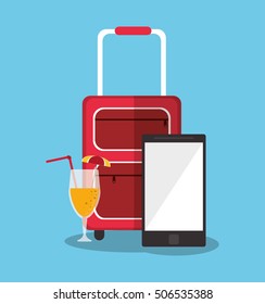 baggage of travel and tourism concept