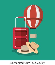 baggage of travel and tourism concept