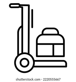 Baggage Truck icon vector image. Can also be used for web apps, mobile apps and print media.