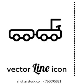 baggage truck vector icon