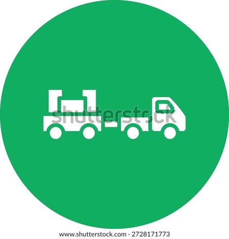 Baggage truck Vector Icon Design Illustration