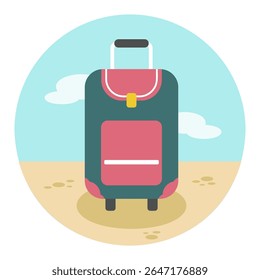 Baggage vector icon. Travel. Summer. Summertime. Holiday. Vacation, eps 10