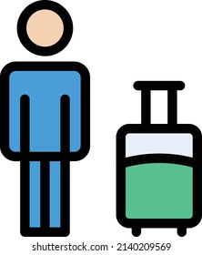 Baggage Vector illustration on a transparent background.Premium quality symmbols.Stroke vector icon for concept and graphic design. 