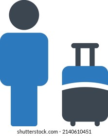Baggage Vector illustration on a transparent background.Premium quality symmbols.Glyphs vector icon for concept and graphic design. 