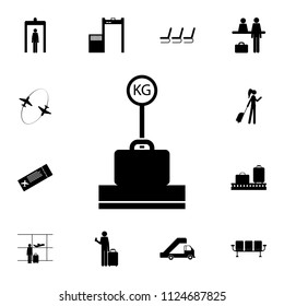 baggage weighing icon. Detailed set of Airport icons. Premium quality graphic design sign. One of the collection icons for websites, web design, mobile app on white background