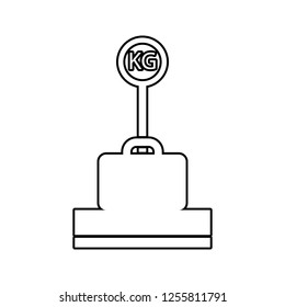 baggage weighing icon. Element of cyber security for mobile concept and web apps icon. Thin line icon for website design and development, app development