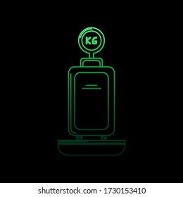 baggage weighing nolan icon. Simple thin line, outline vector of Airport icons for ui and ux, website or mobile application
