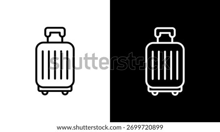 Baggage White Icon Set Design