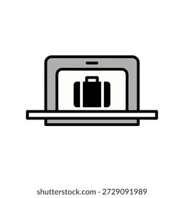 Máquina de scanner de raios-X de bagagem para a ilustração de triagem de segurança do aeroporto