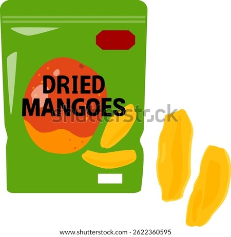Bagged dried mango and dried mangoes