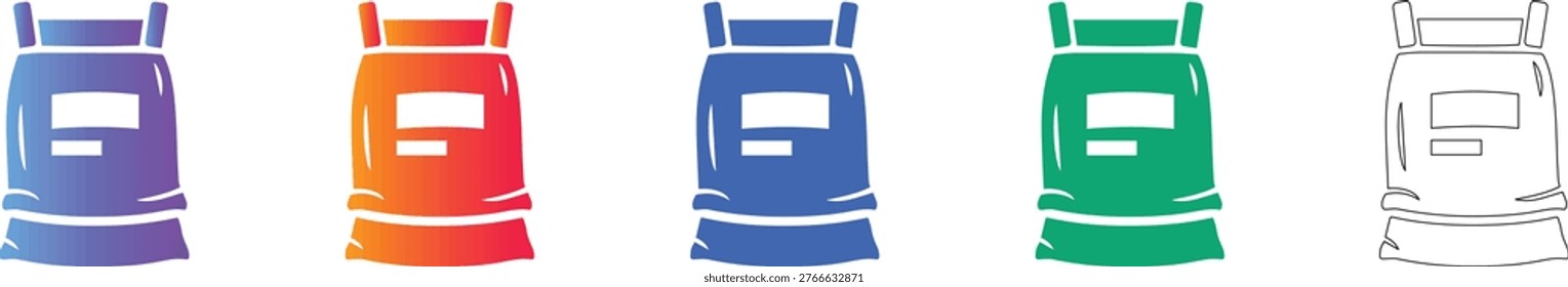 Bagged Goods Construction Icons vol 1887