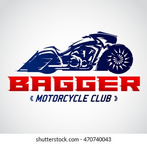 Bagger Motorcycle Club vector emblem