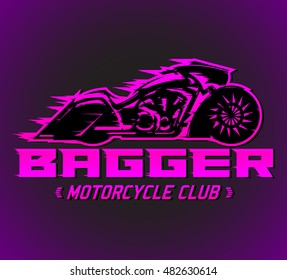 Bagger Motorcycle Club vector emblem
