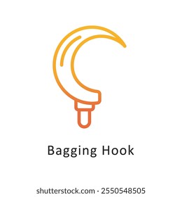 Ícone De Contorno De Círculo De Gradiente De Vetor De Gancho De Empacotamento. Arquivo Eps 10