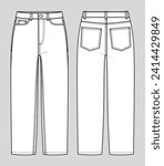 Baggy fit comfort jeans. High-waist regular fit trousers. Women