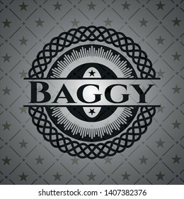 Baggy realistic black emblem. Vector Illustration. Detailed.