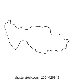 Stadtplan von Bagh, Verwaltungsbezirk von Pakistan. Vektorgrafik.