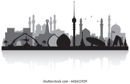 Baghdad Iraq city skyline vector silhouette illustration