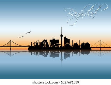 Baghdad skyline - Iraq - vector illustration