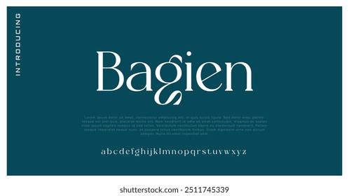 Bagien Creative modern technology alphabet fonts. Abstract typography urban sport, techno , fashion, digital, future creative logo font. vector illustration