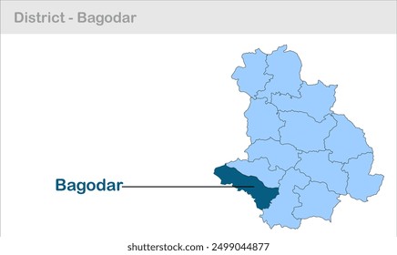 Bagodar subdistrict map, Giridih District, Jharkhand state, Republic of India, Government of Jharkhand, Indian territory, Eastern India, politics, village, tourism