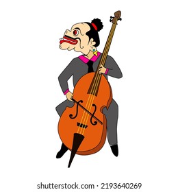 bagong vector illustration with cello, svg
