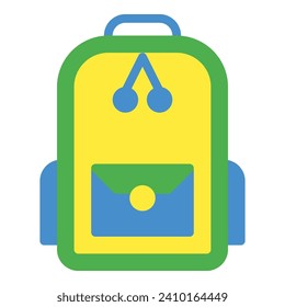 Duckpack-Symbol oder Logo-Illustration mit flachem Farbstil