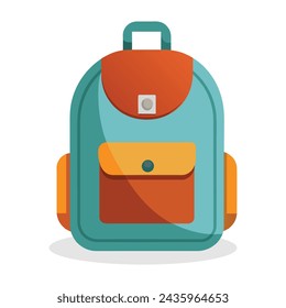 Ilustración vectorial plana mínima de mochila