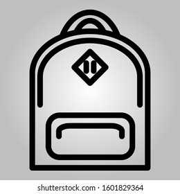 bagpack for school with black line style
