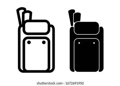 Bagpacker icon design, bag icon vector
